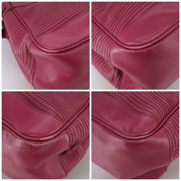 BURBERRY Blue Label Hand Bag Leather Pink Gold - Picture 15 of 15